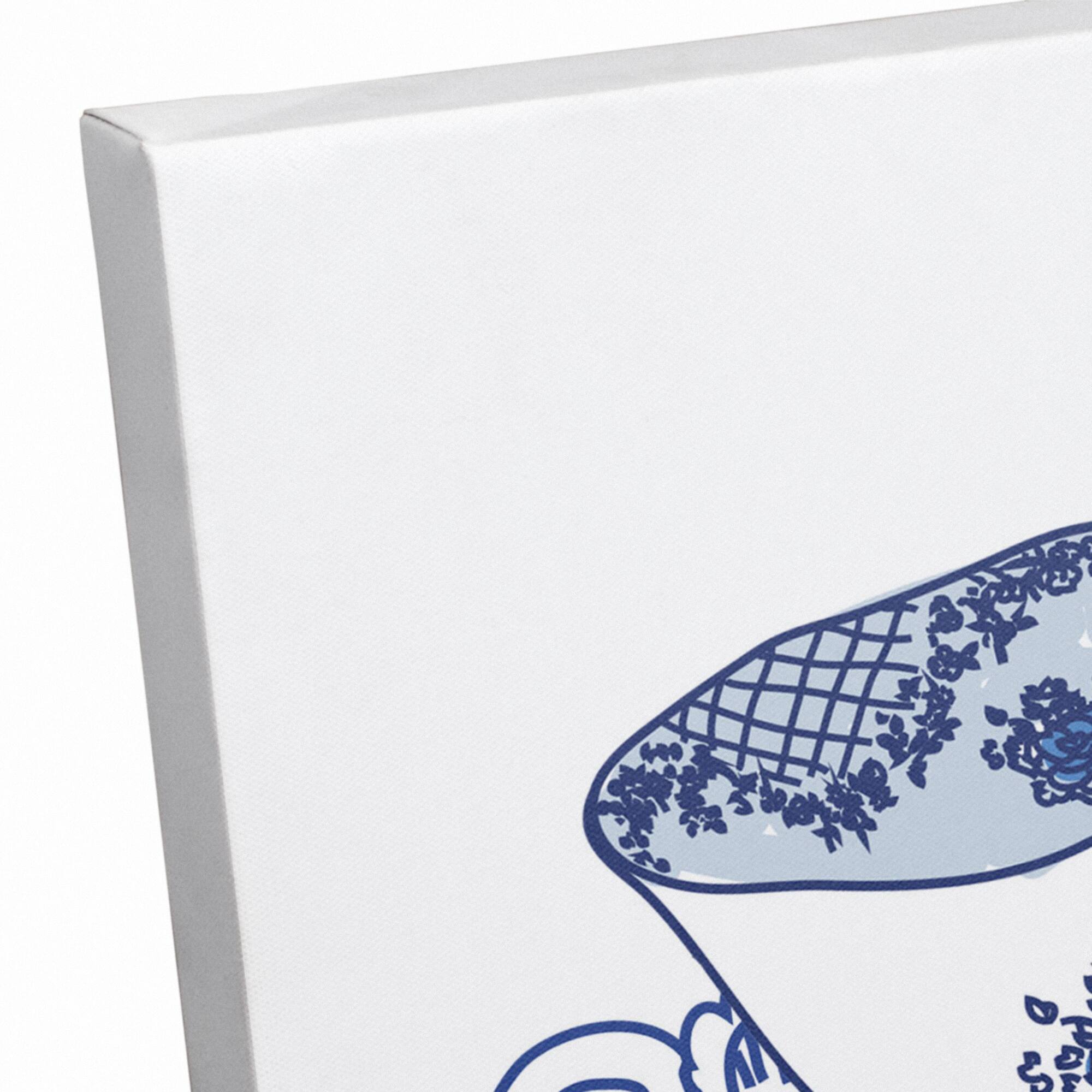 Tea Cups Stacked 11" x 14" Canvas Wall Art